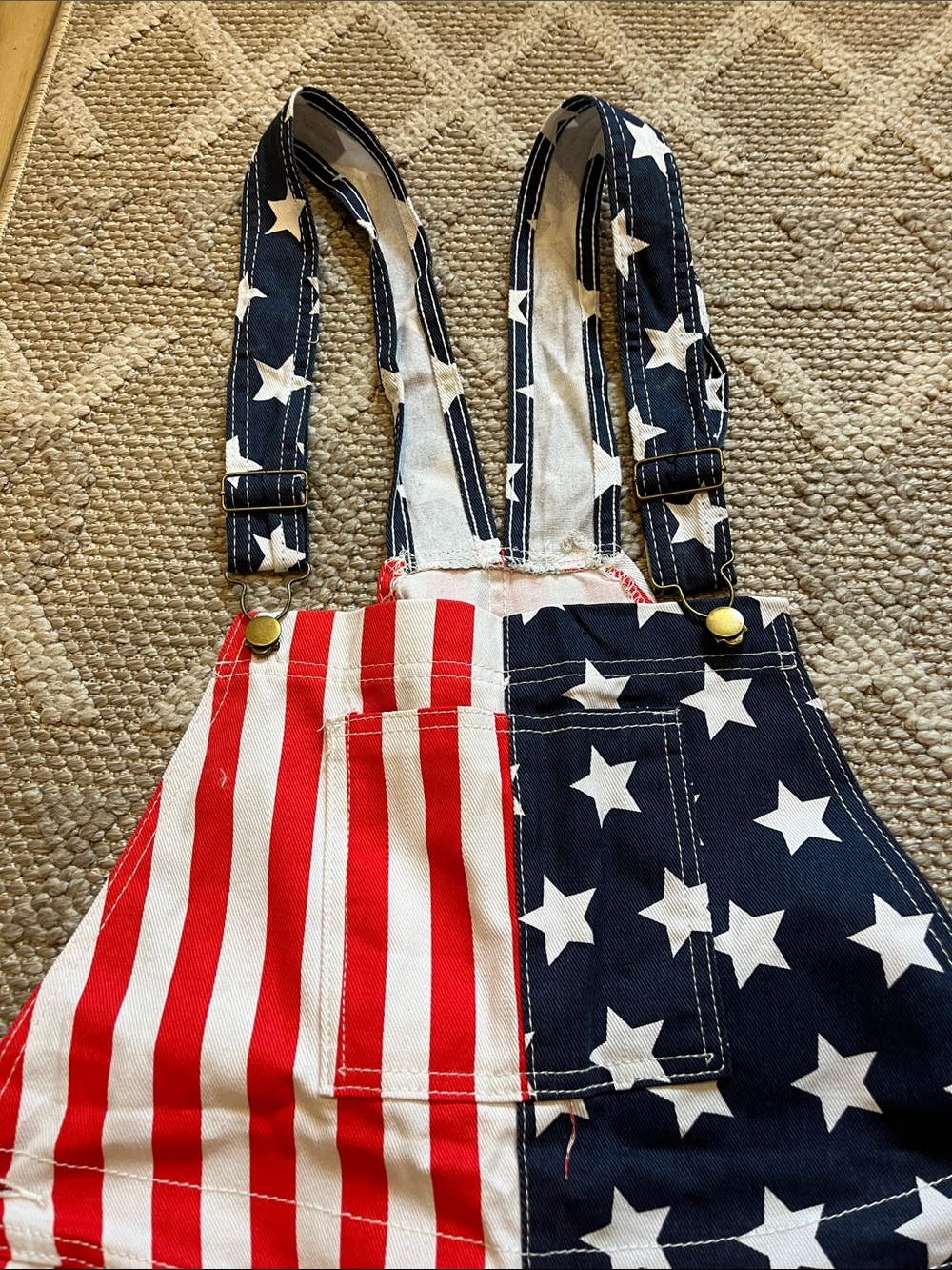 Overalls American Flag 🇺🇸 Shorts - Picture 2 of 6